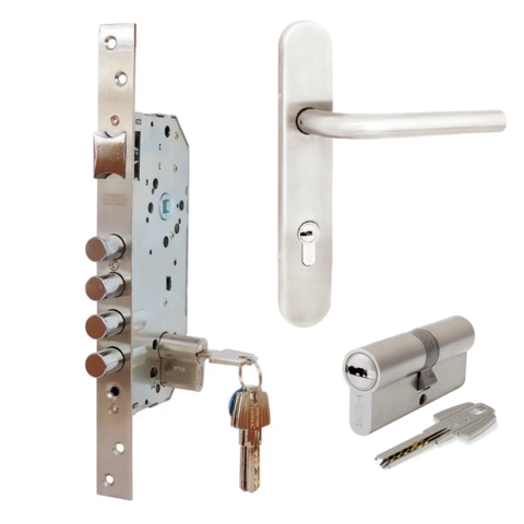 Cerradura Tesa Lazio Placa Larga Manija Manija Rb100 T60 60mm MX82672