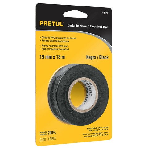 CINTA AISLAR PRETUL 19MM 18MTS 20523