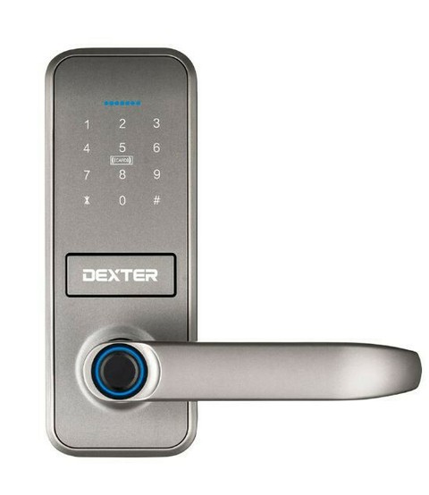 Cerradura Digital Dexter P130 Niquel Huella App Codigo Tarjeta Llave Elegante 16206